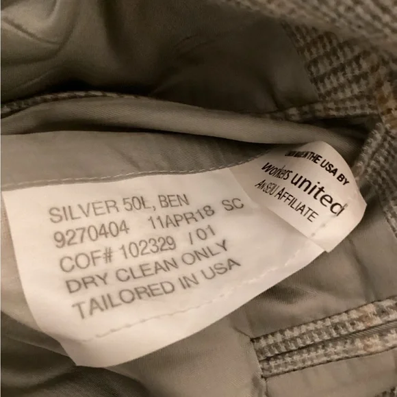 Ben Silver Charleston Tailored ,structured 100% Cashmere Blazer SZ 50L - Picture 10 of 11